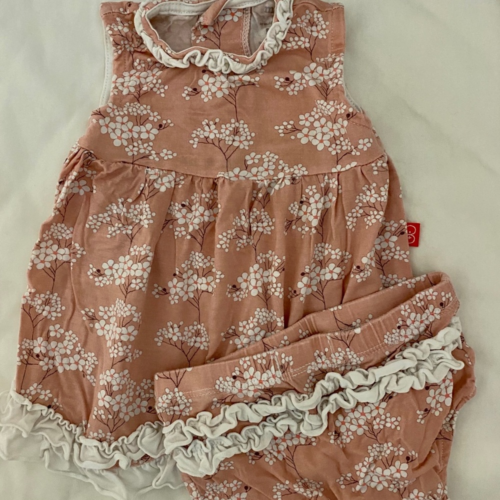 0-3 month Magnetic Me Modal Dress and Diaper Cover